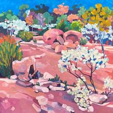 Load image into Gallery viewer, Pink Granite Scarf 200x70