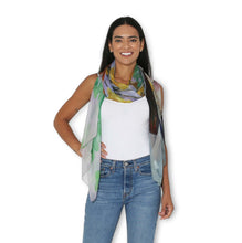 Load image into Gallery viewer, SILK Daffodils and Oranges Scarf 200x70