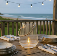 Load image into Gallery viewer, Ripple Glass Lantern Small