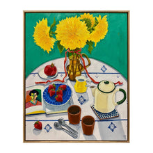 Load image into Gallery viewer, Sunflowers on Green Scarf 200x70cm