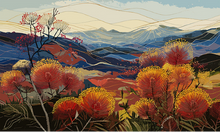 Load image into Gallery viewer, Blue Mountains Scarf 200x70