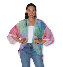 Load image into Gallery viewer, SILK Golden Petals Kimono