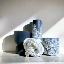 Load image into Gallery viewer, Coral Ceramic Vase 32cm Navy
