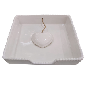 Ceramic Napkin Holder Heart