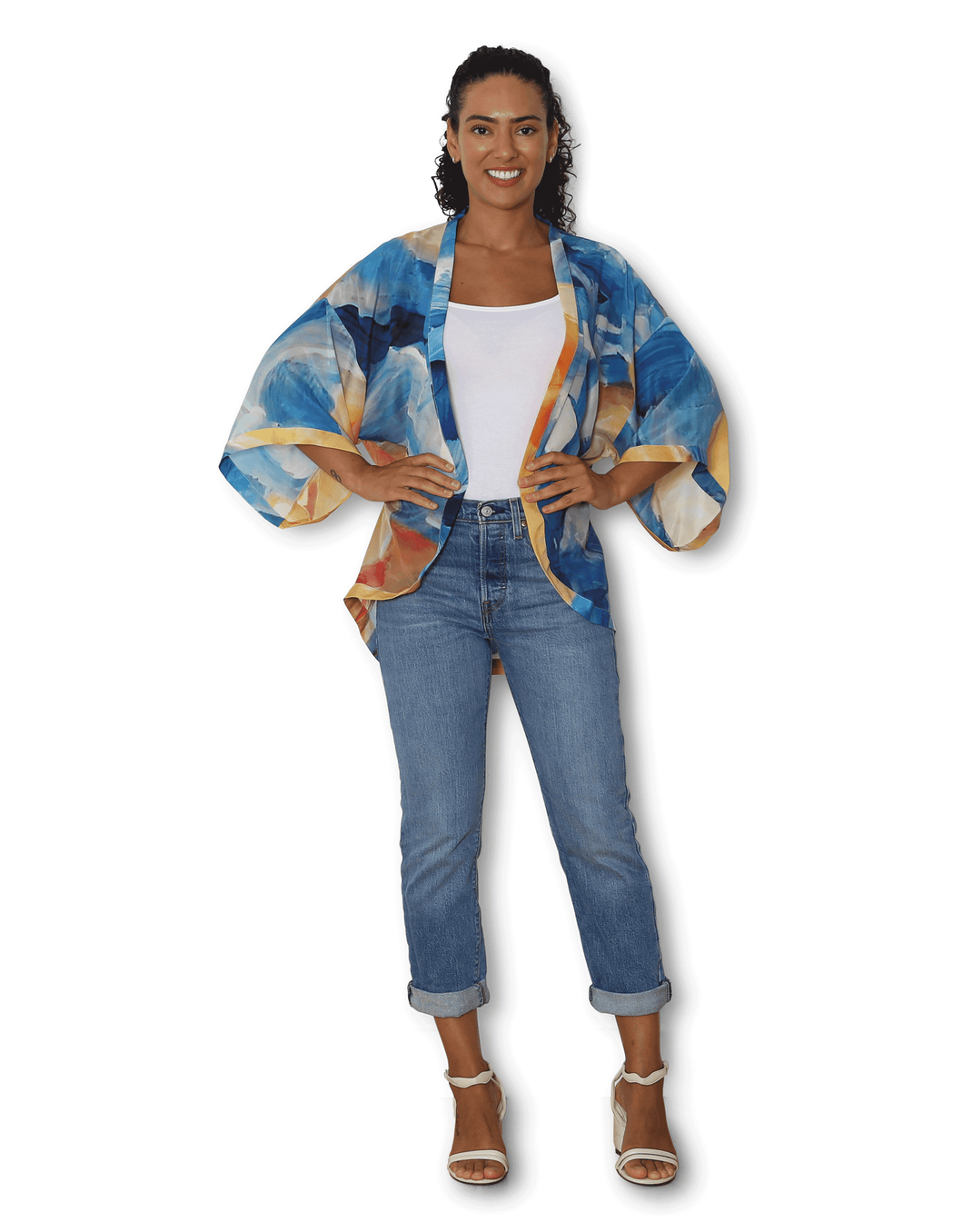 A Sea of Roses Silk Kimono