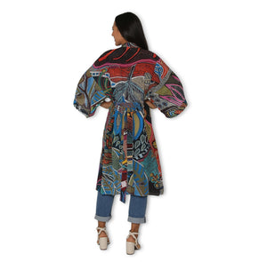 SILK Abundance Of The Bush Long Kimono