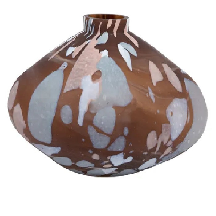 Agra Glass Vase Tan/Nude 35cm