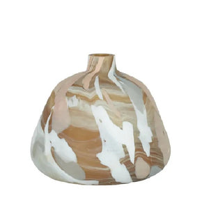 Agra Glass Vase Tan/Nude 25cm