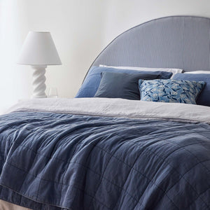 Bailey Quilted Coverlet Set K/Q Denim