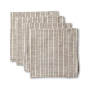 Bowral  Neutral Stripe Napkin Set 4