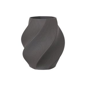 Pascal 3D Ceramic Vase Charcoal Sml