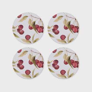 Cherry Coasters Set 4