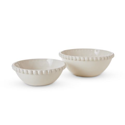 Eden White Large Bowl Set 2
