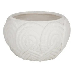 Ribbed swirl Bowl White