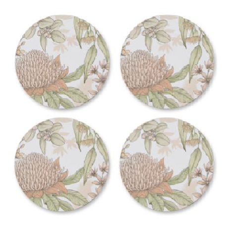Glenelg Neutral Round Coaster Set 4