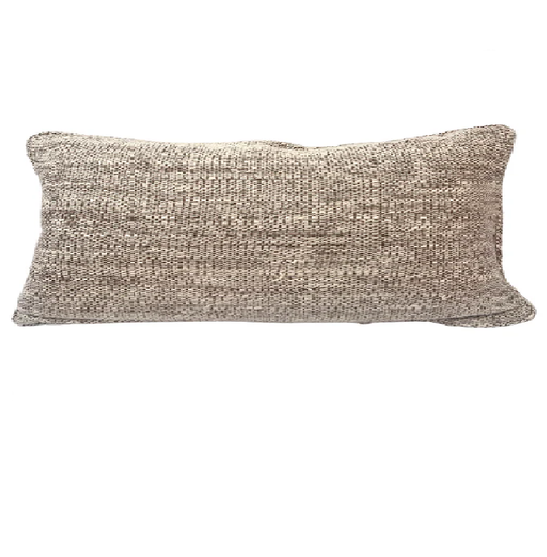 handwoven Cushion Oatmeal 70x40 + Feather Insert