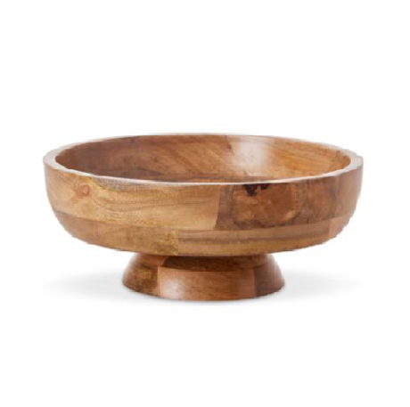 Harvest Mango Wood Pedestal Platter