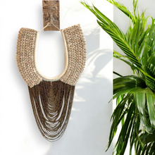 Load image into Gallery viewer, Large Cowrie Shell Collar Display - Bronze/Natural
