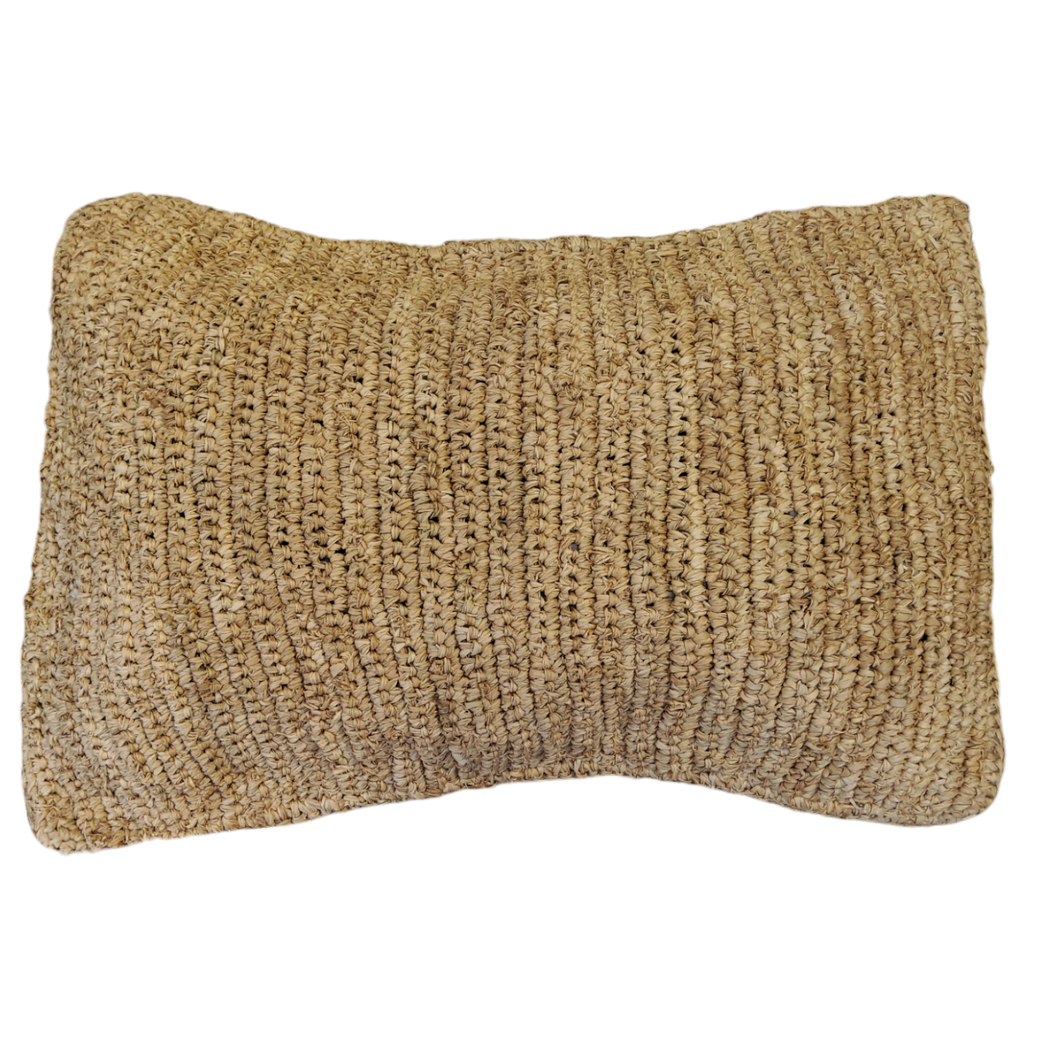 Island Raffia Cushion 60x40 Natural