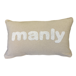 Manly Beaded Cushion 30x50