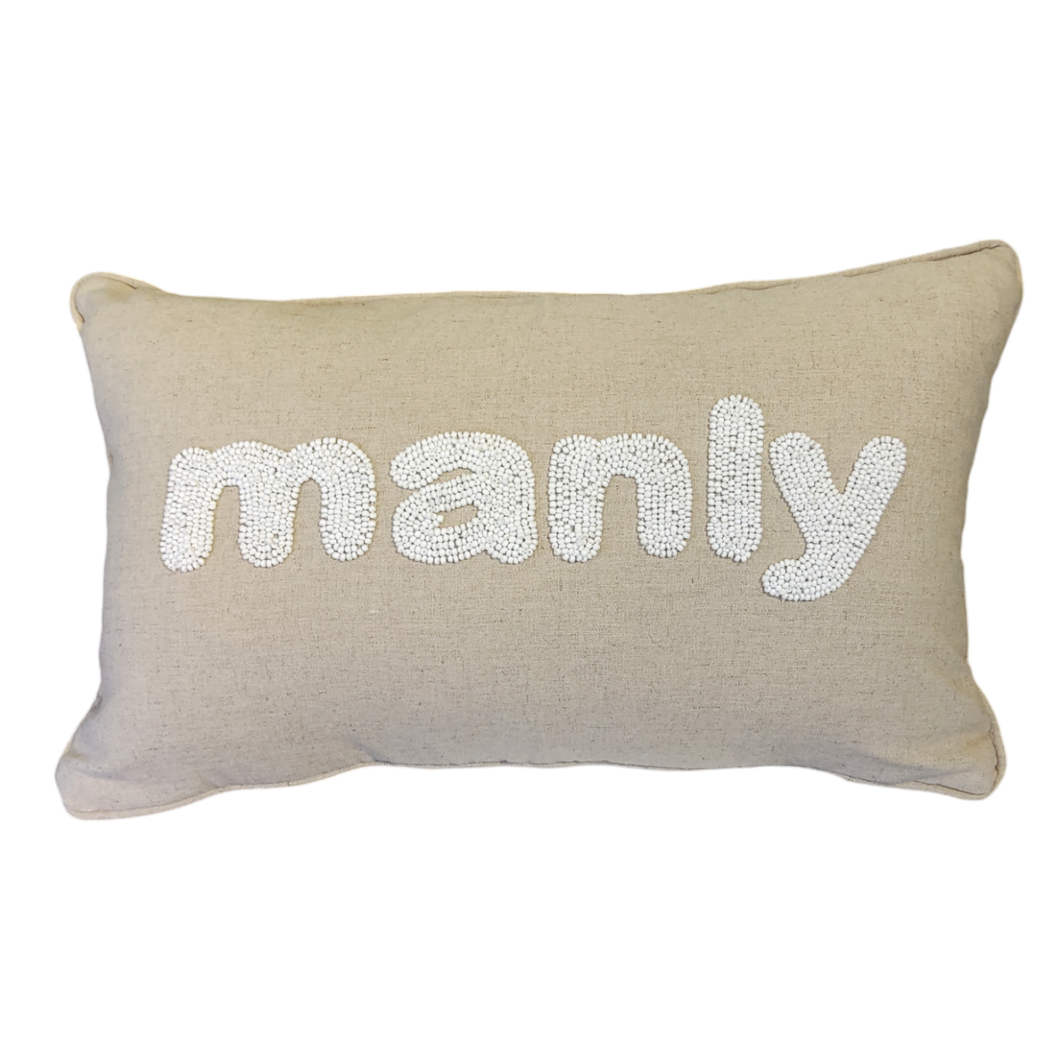 Manly Beaded Cushion 30x50