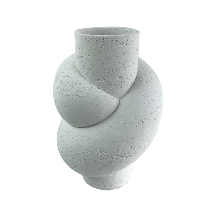 Carlsen White Resin Knot Vase