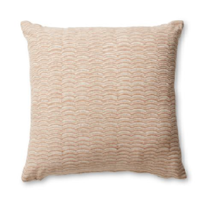 Neera Rust Scallop Block Print Cushion 50cm