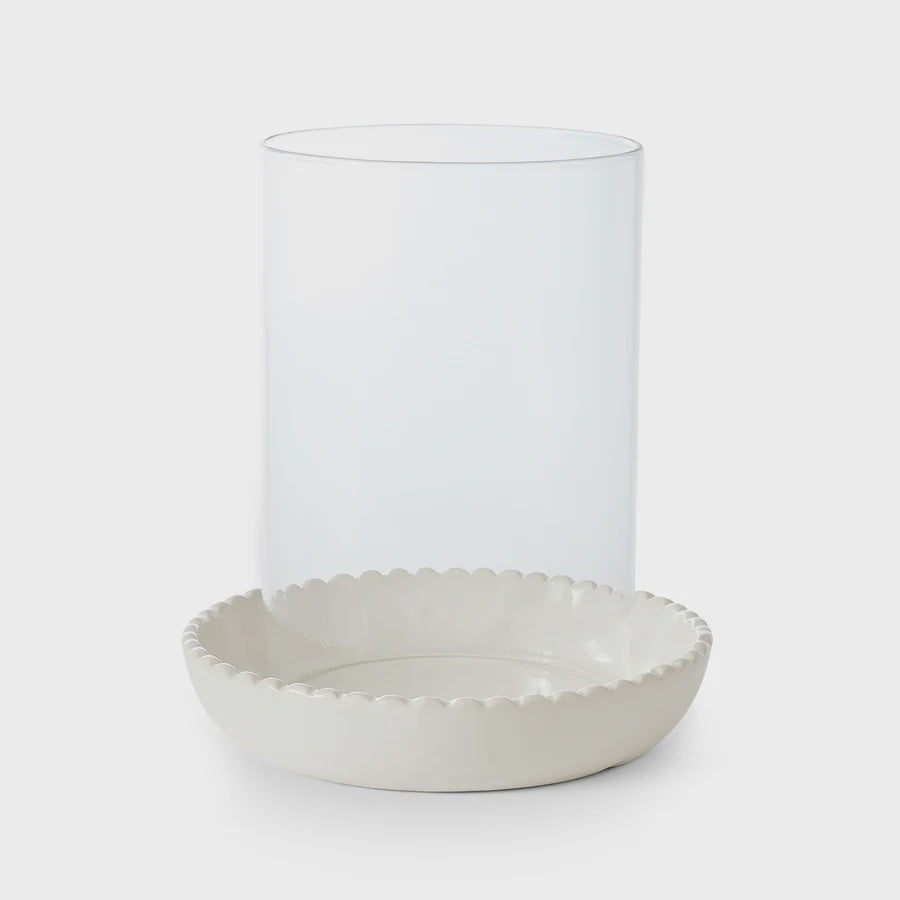 Neve White Ceramic Votive Large