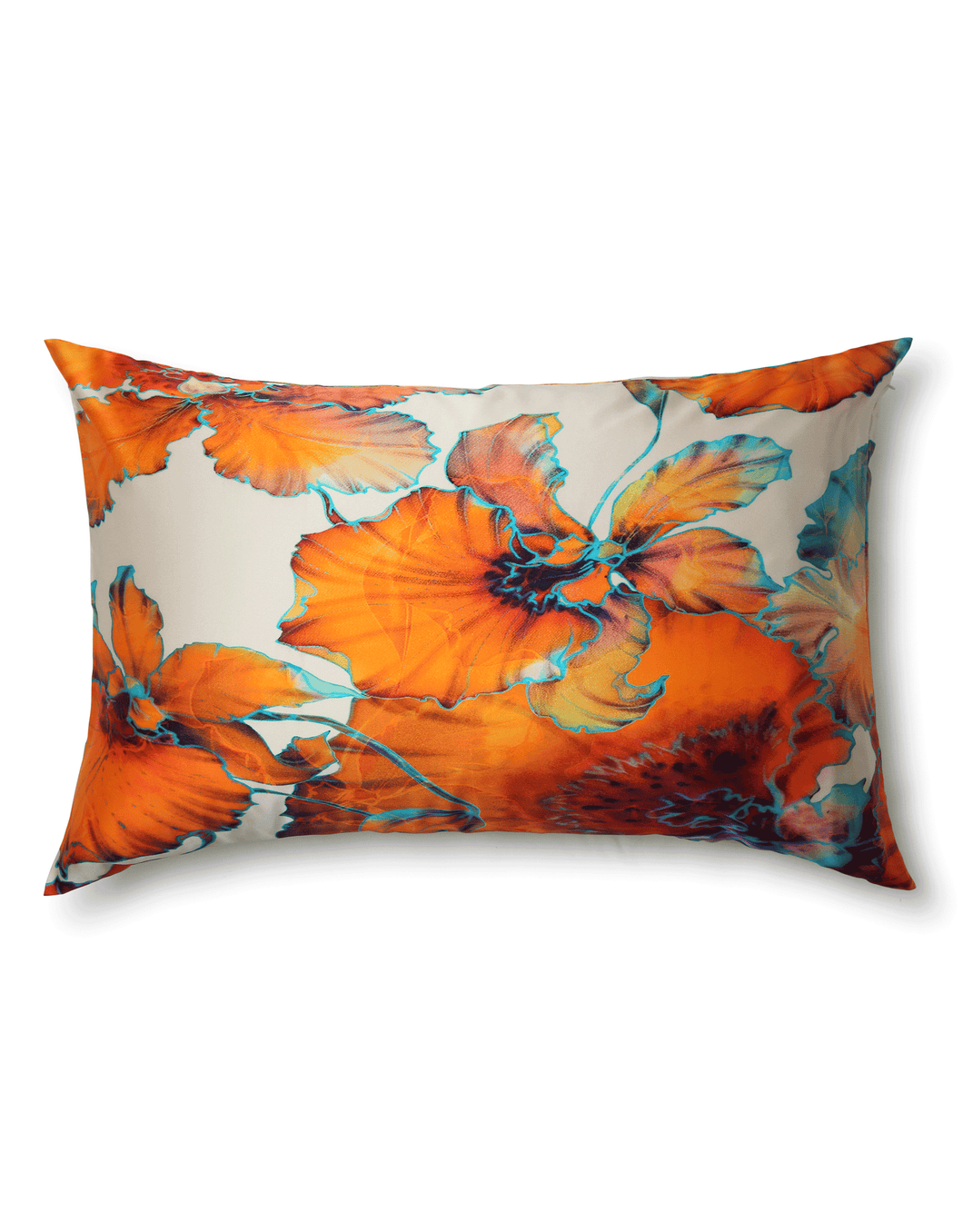 Orange Bloom Silk Pillowcase