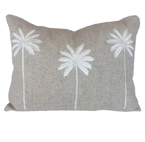 Palm Love Cushion 60x40 Natural + Feather Insert