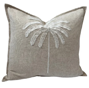 Palma Cushion 50cm Natural + Feather Insert