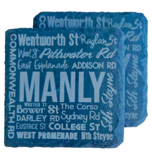 Load image into Gallery viewer, TAHEI Slate Coasters - Streets of Manly

