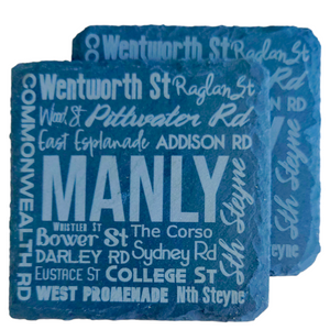 TAHEI Slate Coasters - Streets of Manly