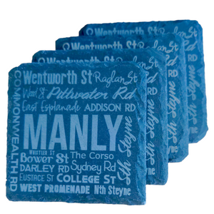 TAHEI Slate Coasters - Streets of Manly