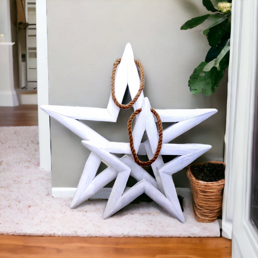 Rustic Hanging Star Deco Lge