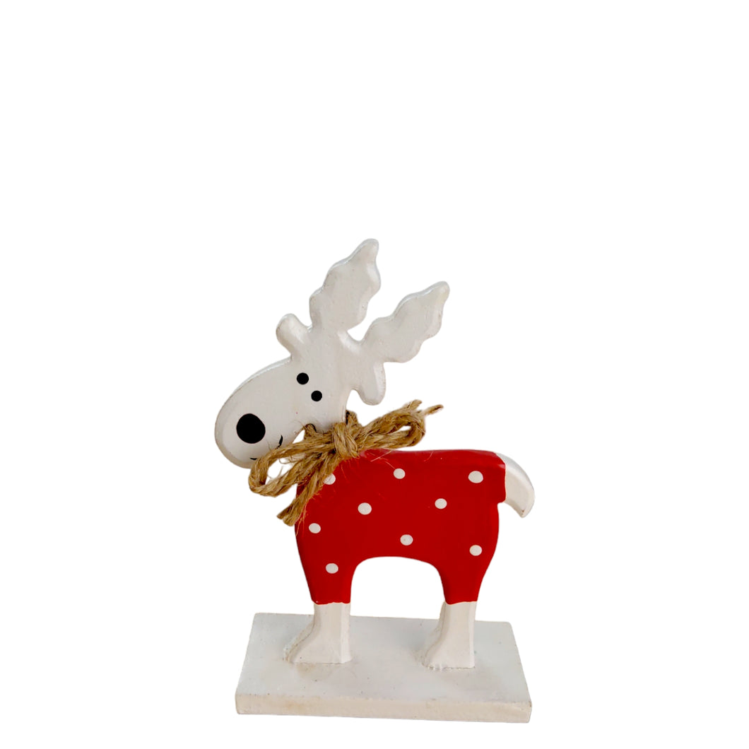 Spotty Reindeer Red Whi