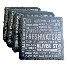 Load image into Gallery viewer, TAHEI Slate Coasters - Streets of Freshwater
