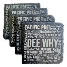 Load image into Gallery viewer, TAHEI Slate Coasters - Streets of DEE WHY
