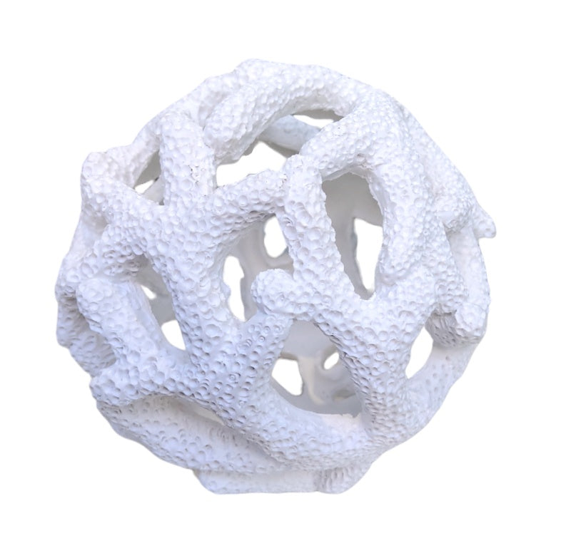 Coral Deco Ball 9cm White