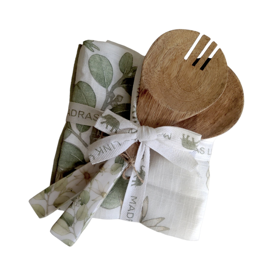 Flannel Flower S/Server TTowel Set