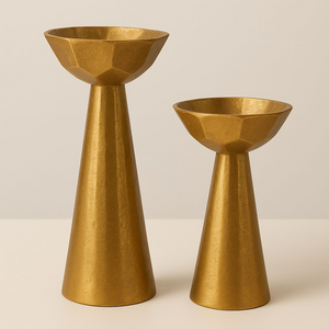 Norah Candle Holder Gold