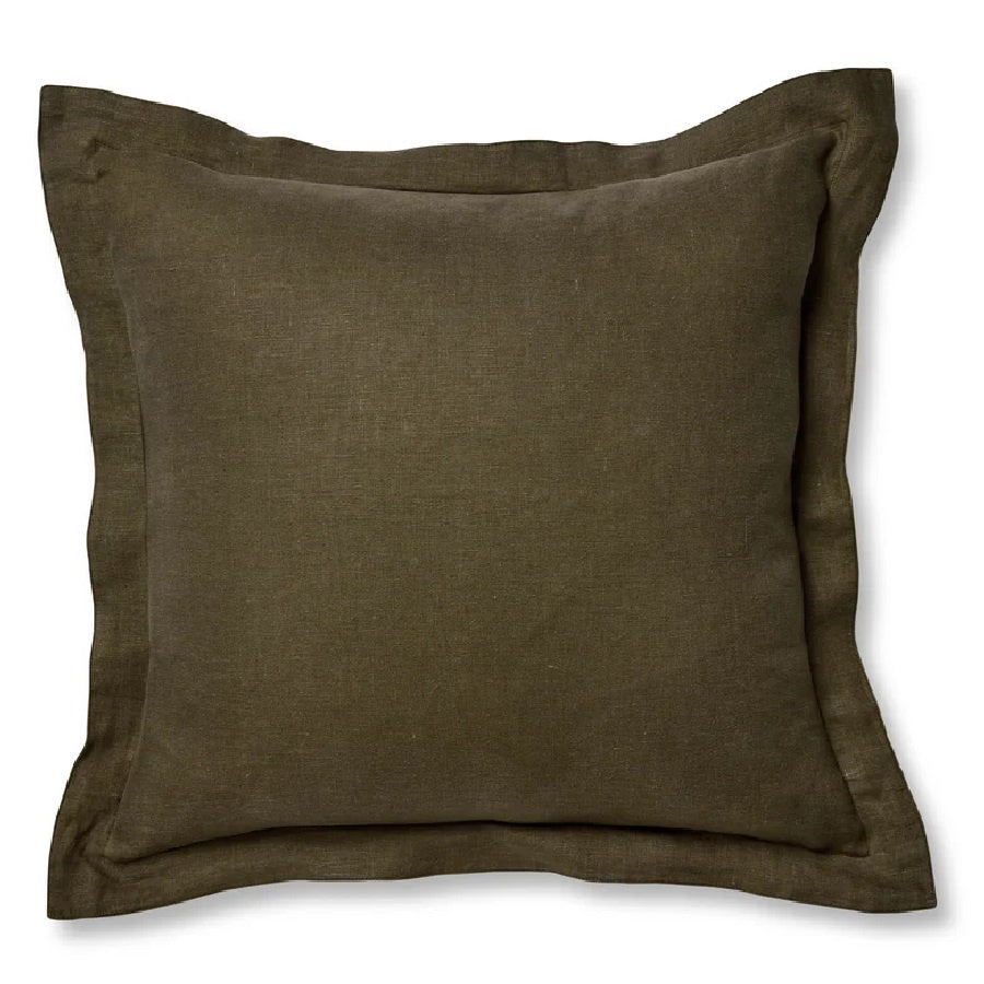 Riley Olive Linen Cushion 55cm