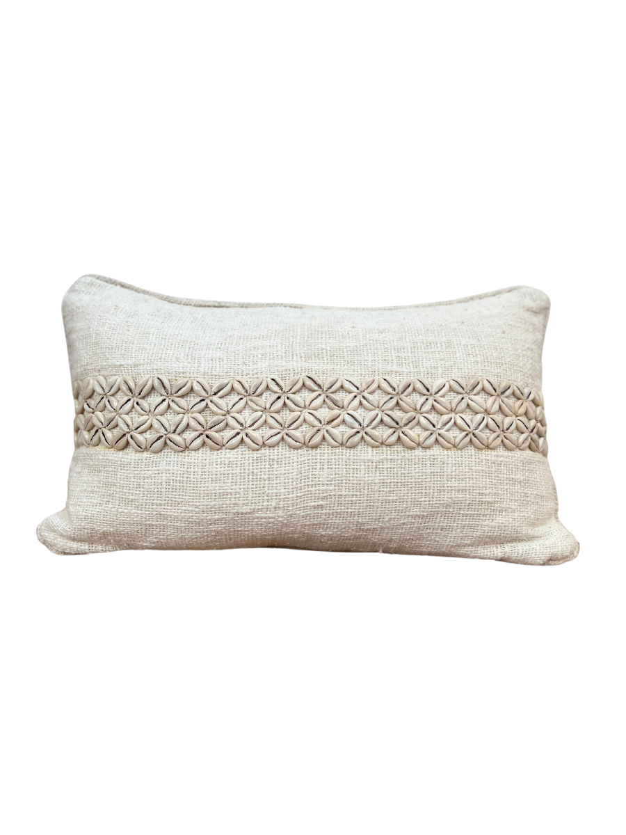 Shell Horizon Cushion 30x55 Ivory