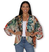Load image into Gallery viewer, Silk Splendour Of A Peacock Garden Kimono

