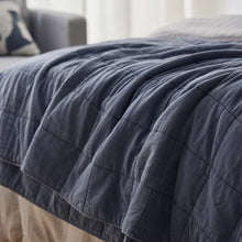 Load image into Gallery viewer, Bailey Quilted Coverlet Set K/Q Denim
