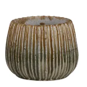 Varuna Ceramic Pot 23cm Olive/Teal