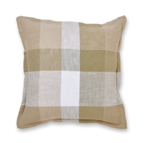 Heide Green Check Cushion 50cm