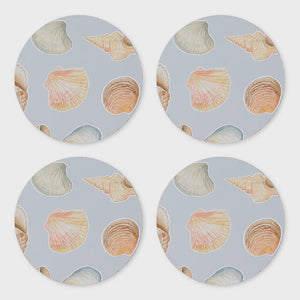 Shelly Beach Round Coasters Set 4
