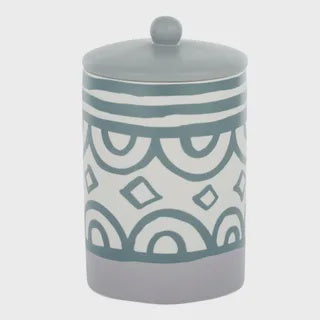 Ceramic Canister 21cm Blu/Gy