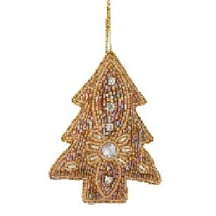 Beaded Xmas Tree Hang Dec